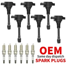 6 Spark plugs and Ignition coils packs fits Nissan Maxima Infiniti 3.5 V6 UF550