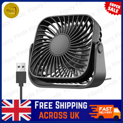 Tragbarer kleiner Mini Ventilator Tischventilator leise 3 Geschwindigkeiten Tischventilator Camping Ventilator UK