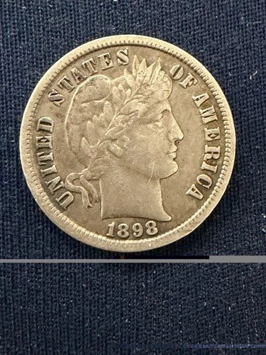 1898 BARBER DIME