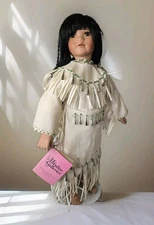 Paradise Galleries Thunder & Wind Coll. LOVING HEART 16" Porcelain Doll w Stand