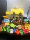 Vintage 1969 Fisher Price Little People Play Family House #952 Furniture 70s Lot