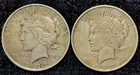 Peace Dollar Lot of 2 - 1922 / 1922D - 90% - (#116)