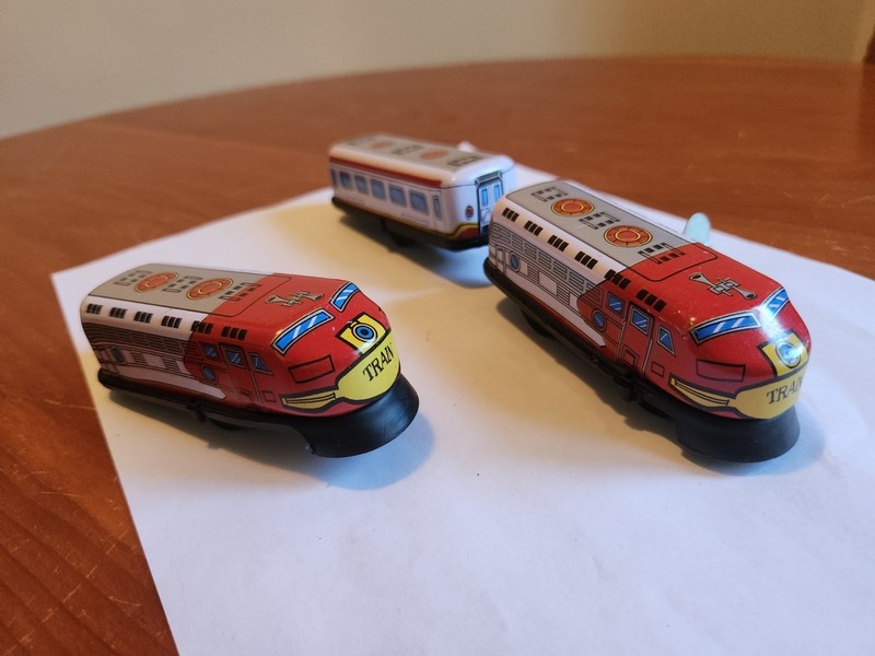 Wind Up Express Train 3 cars Vintage works