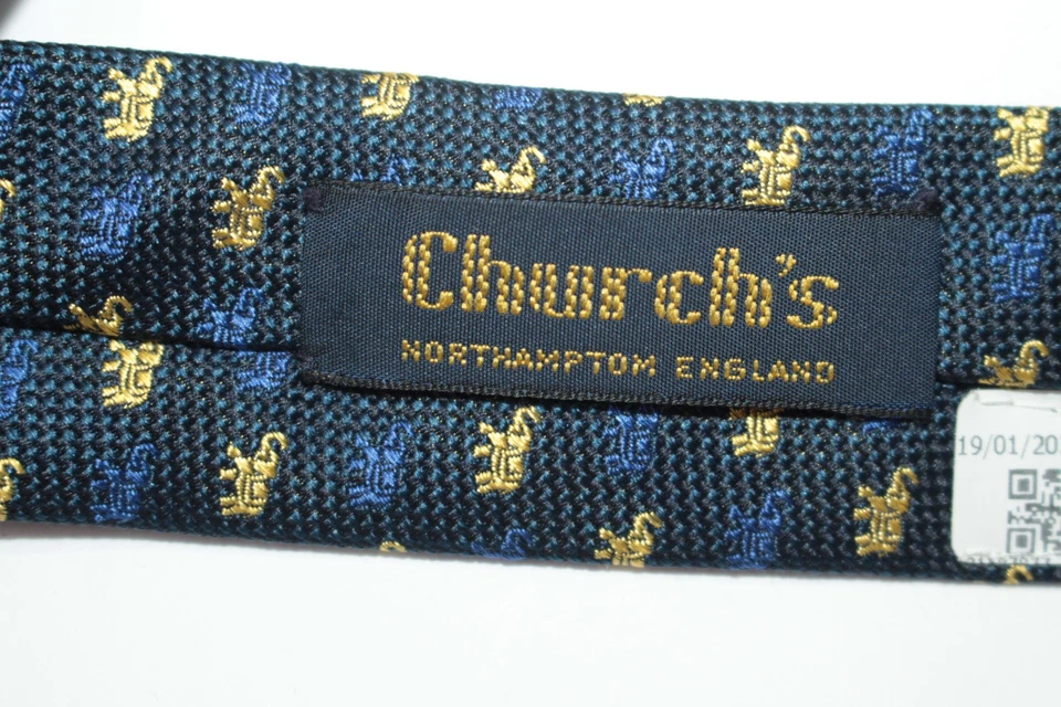 Gravata de seda CHURCH'S. Feito na Itália F87408 - Imagem 4 de 4