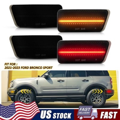 LED Side Marker Lights for 2021-2023 Ford Bronco Sport Front Rear Amber Red Lamp