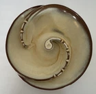 Ashtray MCM Frankoma Pottery #30 Desert Gold Swirl Cigarette Tobacco Vintage