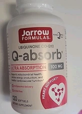 Jarrow Formulas Q-Absorb CO-Q10 Ultra Absorption 100mg, 120 Softgels SEEPICTUREs