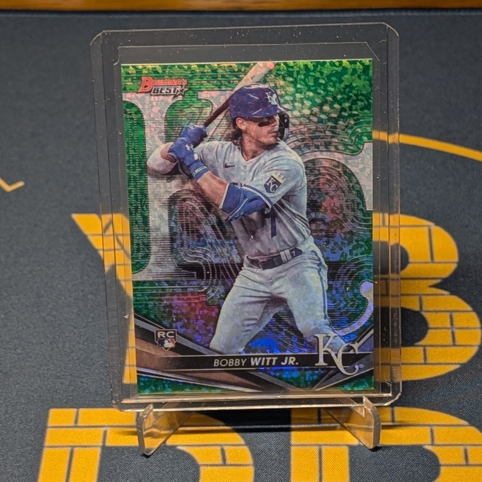 2022 Bowman's Best Bobby Witt Jr. #13 Green Mini-Diamond Refractor /99 (RC)
