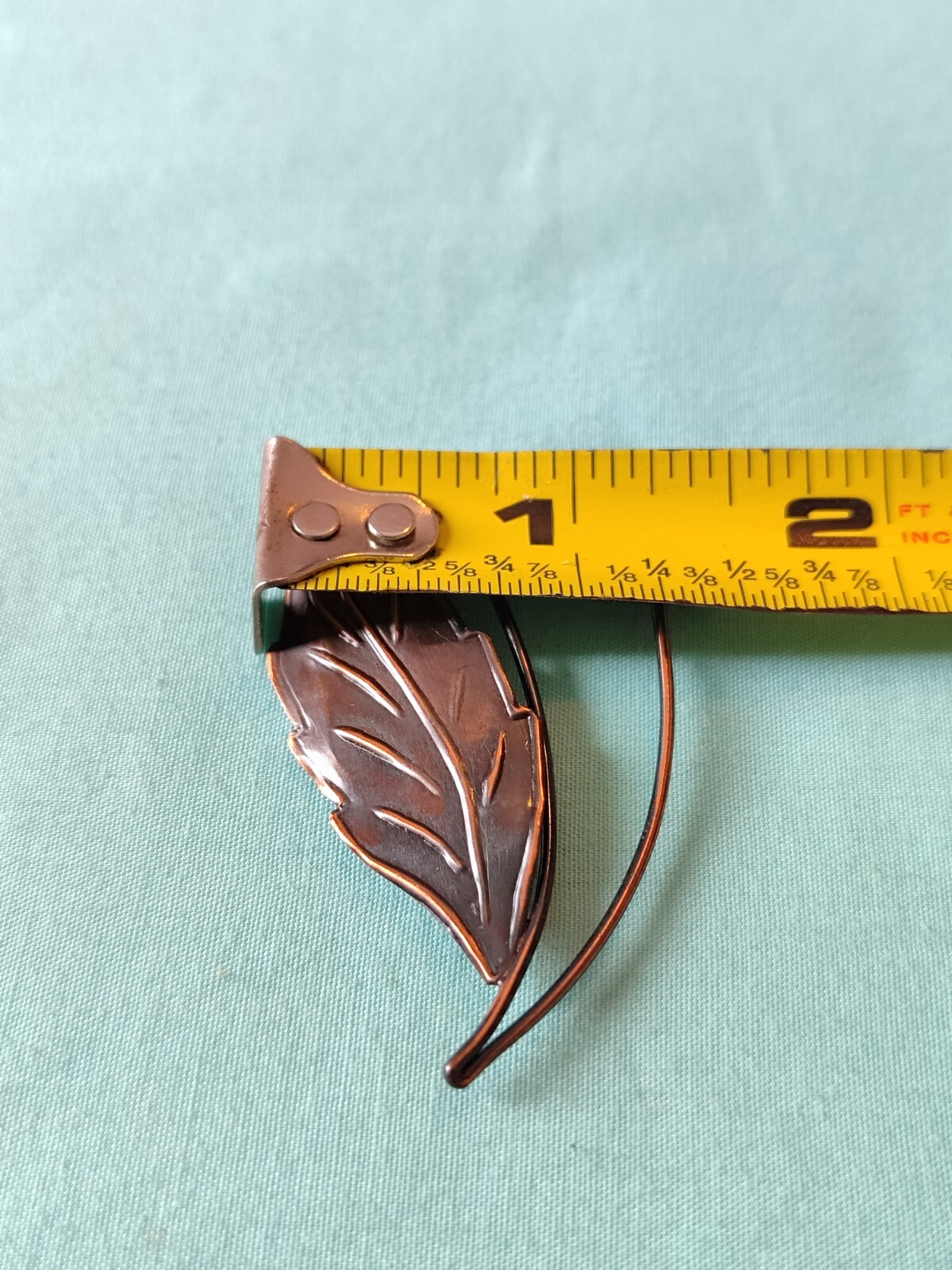 Vintage Antique Solid Copper Retro Cherry Brooch … - image 5