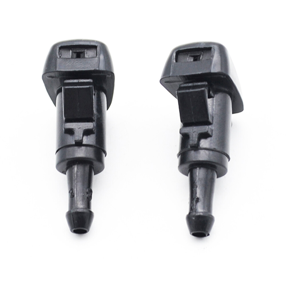 2Pcs Front Windshield Wiper Washer Hood Jet Sprayer Nozzle For