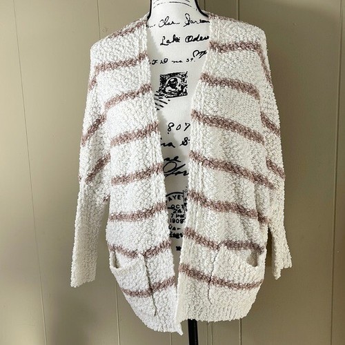 NWT C\u0026C California Fuzzy Striped Open 