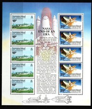 ASCENSION SG504a 1989 DEVILS ASHPIT  TRACKING STATION SHEETLET MNH
