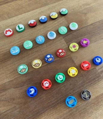 2x Nintendo Switch Thumb Sticks Grips Caps Pokemon Animal Crossing Zelda Mario