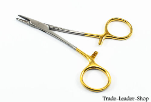 Halsey Needle Holder 15 cm TC smooth gold surgical suture Dental surgery NATRA - Afbeelding 1 van 3