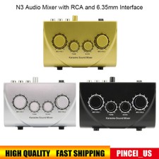 N3 Audio Mixer Mini Karaoke Sound Mixer with RCA and 6.35mm Interface