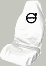Volvo Logo Waterproof Premium White Front Car Seat Cover Protector