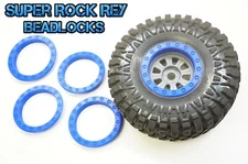 Beadlock Wheel Trim Rim Insert Set Color Upgrade for Losi 1/6 Super Rock Rey