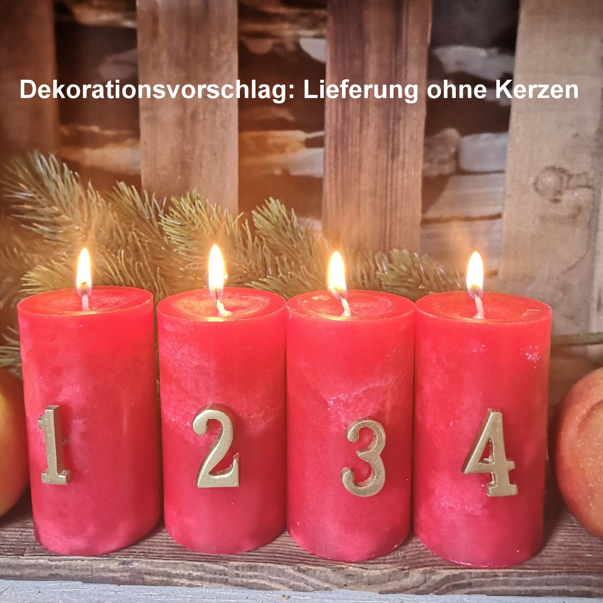 Advent Gold Adventskranz DIY Kerzenstecker Metall Kerzendeko 1234 Stecken Zahlen