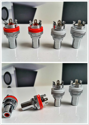 4x Hifi Rhodium Plated RCA Socket Female Chassis Connector diy