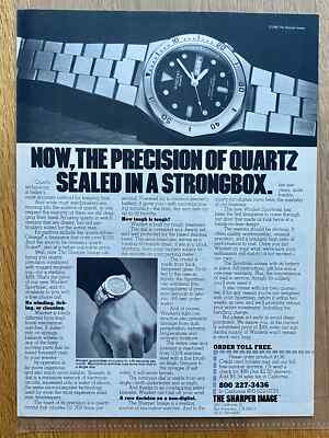 1980 Windert Quartz The Sharper Image Original Vintage Watch Advert Werbung