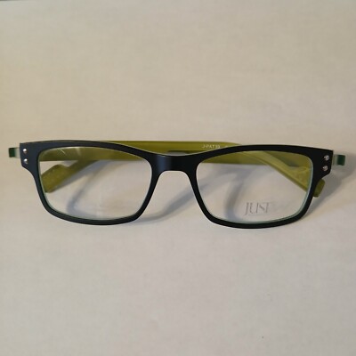 Just Eye Fashion M.Black/Green Full Rim Eyeglasses Frames J-CH1017 49 Col.E