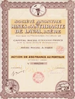 S.A des MINES D'ANTHRACITE DE LAVAL, ISERE - 250 FRANCS SHARE - FRANCE