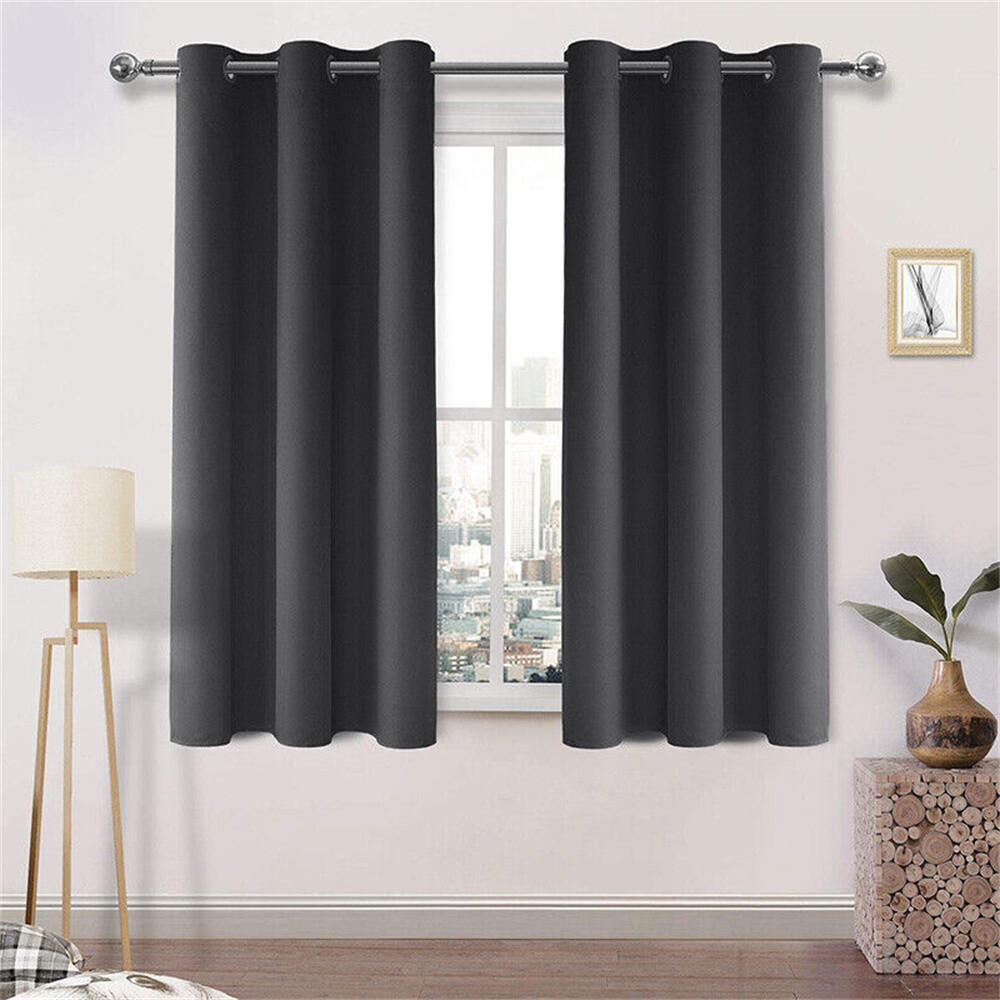2X Blockout 90 Curtain Ring Top Window Curtain Draperies Pair Eyelet