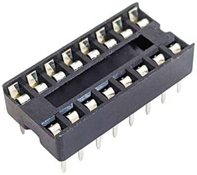 100 Pack 16 Pin Solder Tail Low Profile DIP IC Socket,0.79''x0.39''x0.15''