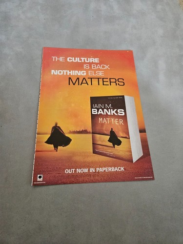 TPEEP290 MAGAZINE ADVERT 11X8" IAIN M. BANKS - MATTER
