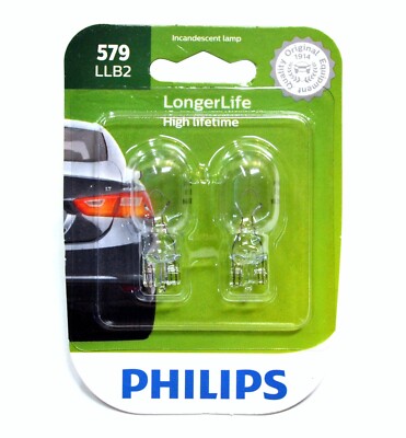 Philips LongerLife 579 10W Two Bulbs Tail Park Light Replacement Lamp Stock OE