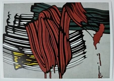 Roy Lichtenstein Postcard of Big Painting No. 6 Art mini print German Museum New