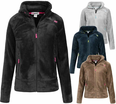 Geographical Norway Damen Teddy Fleece Jacke FVSB Winter Sweater Übergangsjacke