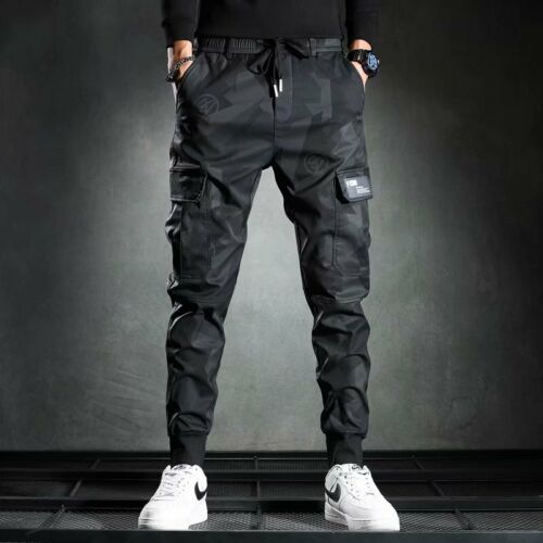 Men's Casual Camouflage Streetwear Jogger Cargo Pants Sweatpants Sports ...