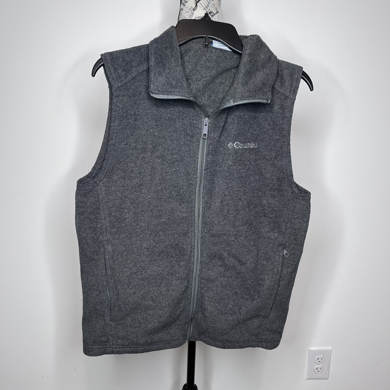 Columbia Steen Mountain Fleece Vest Gray Men's (Size M) eBay