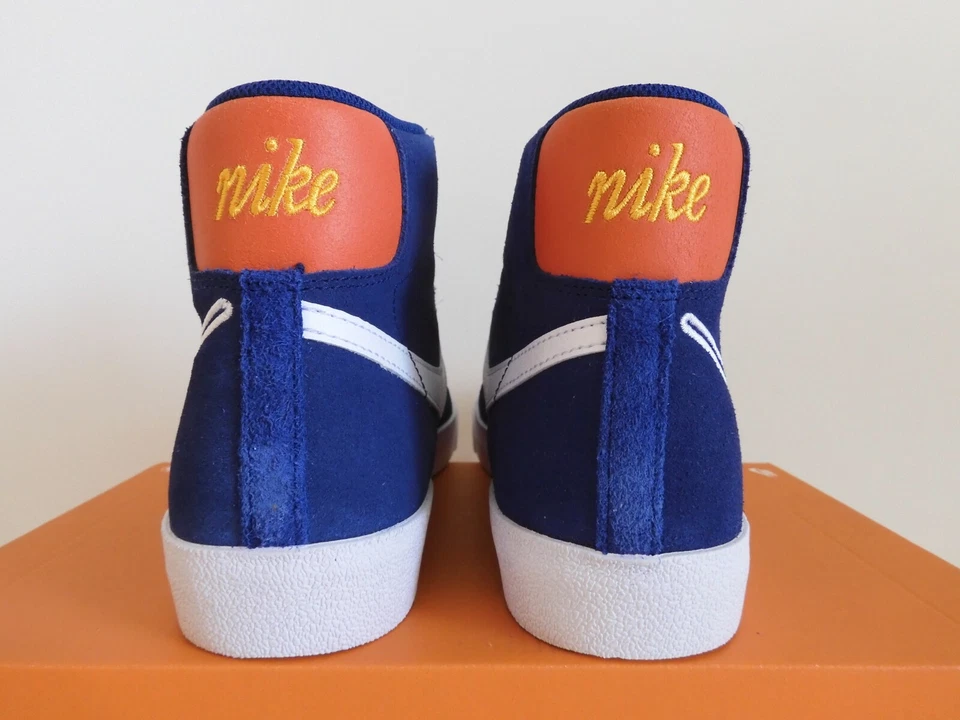 NIKE BLAZER MID '77 DEEP ROYAL BLUE-WHITE-ORANGE "FIRST USE" SZ 9 [DC3433-400] - Image 4 of 4