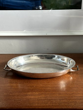 Antique English Silver Plate Heavy Serving Plate W/Handles