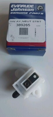 Genuine OEM Evinrude Johnson BRP OMC 0389265 Neutral Safety Switch Assy 389265 