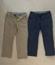 Under Armour Pants Mens 34x30 Beige (Khaki) & Blue Golf Straight Leg (2 Pairs)