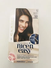 Clairol Nice Easy 5G Medium Brown Permanent Repair Plex 2X 100% Gray Coverage