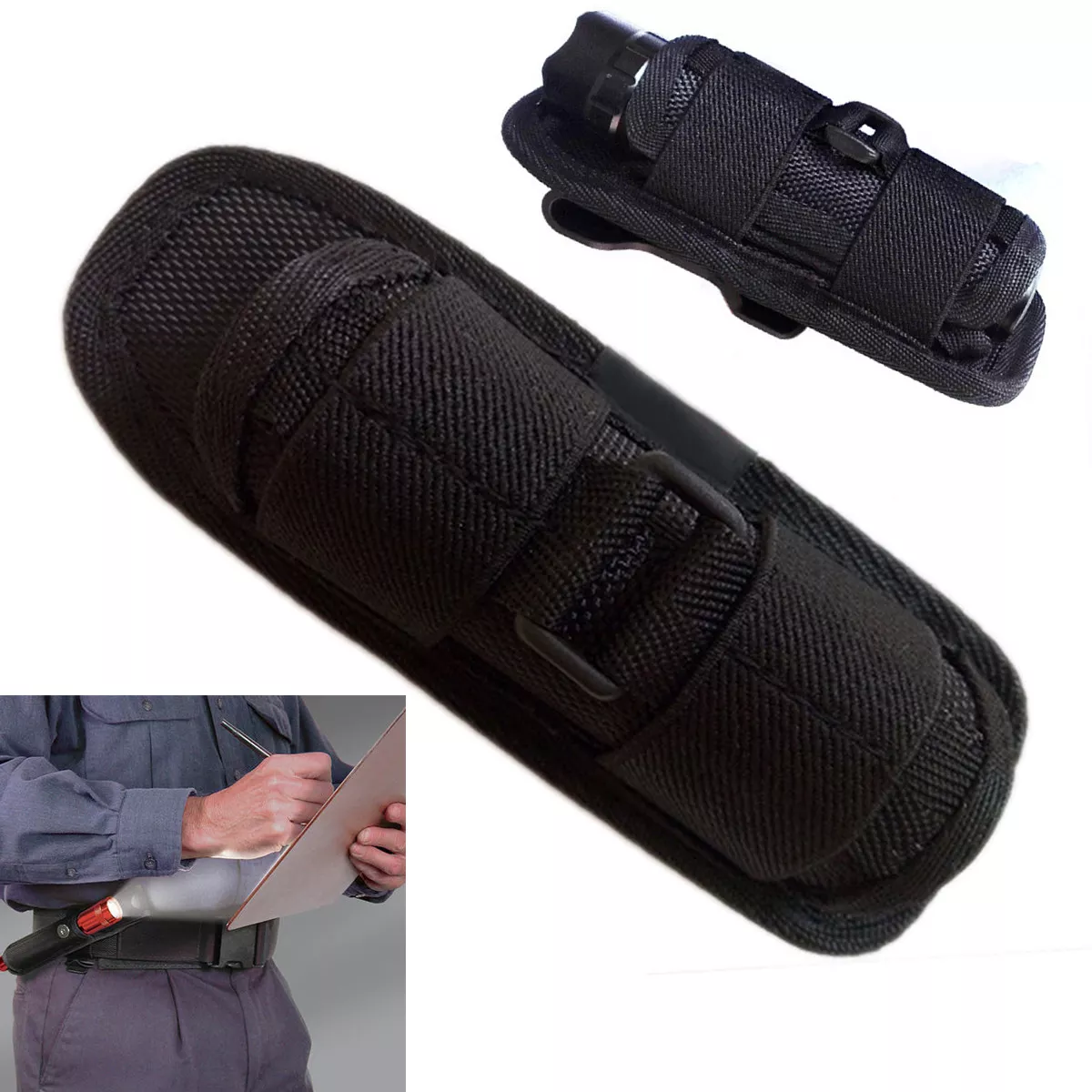 Flashlight pouches top