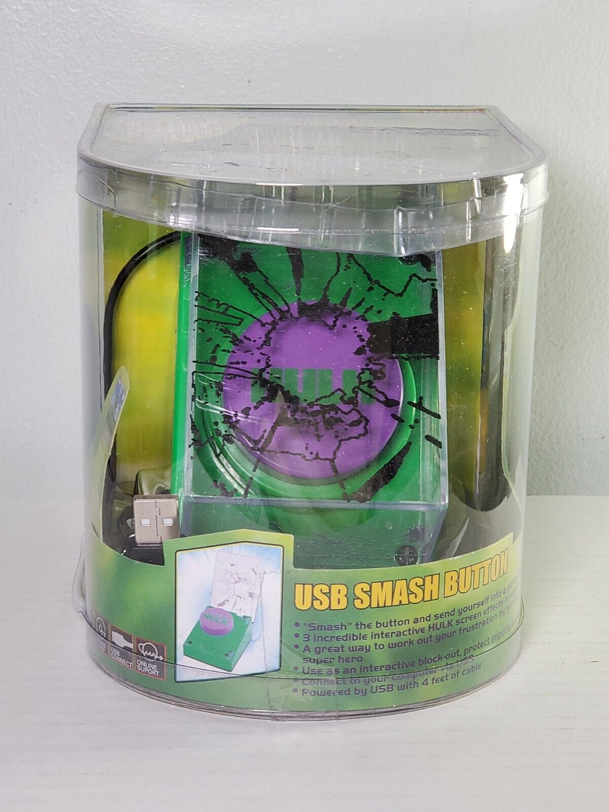 Hulk USB Smash Button Computer Gadget Marvel Screen Effect Toy New Interactive 