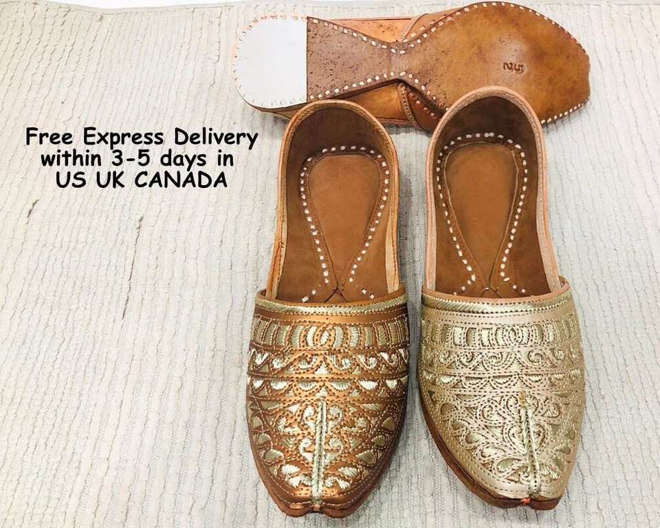 ZAPATOS DE HOMBRE US MAHARAJA LOOK VIEJO KHUSSA MOJARI PUNJABI JUTTI HOBO ÉTNICO DD315