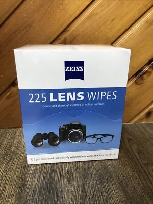 Zeiss Lens Cleaning Wipes for Cameras Glasses Optical, 225 Individually Wrapped