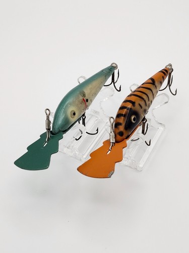 Leurre De Pêche Vintage Heddon Tigre – 4″ Corps Translucide – Fabriqué Aux USA