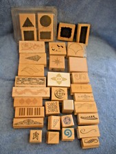 34 PATTERNED RUBBER STAMPS