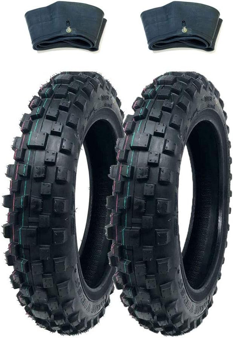 Set of 2 Knobby Tires 2.50-10 with Matching Inner Tubes (TR4) for Front and Rear