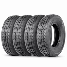Set 4 ST205/75R14 Trailer Tires Radial 8Ply 205 75 14 Load Range D Tubeless Tyre