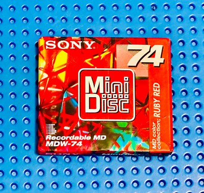 MD        SONY  MDW-74AR  RUBY RED  BLANK MINI DISC  (1) (SEALED)