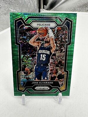 2023-24 Panini Prizm NBA Jose Alvarado #244 Green Pulsar 2023-24 Panini Prizm NBA Jose Alvarado #244 Green Pulsar