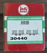 LGB 30440 Grizzy Flats Open-Top Passenger Cars 2-Axle, G-Gauge New
